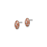Ֆուտբոլային արծնապակյա ականջօղեր (արծաթ) կողային - Popular Jewelry - Նյու Յորք