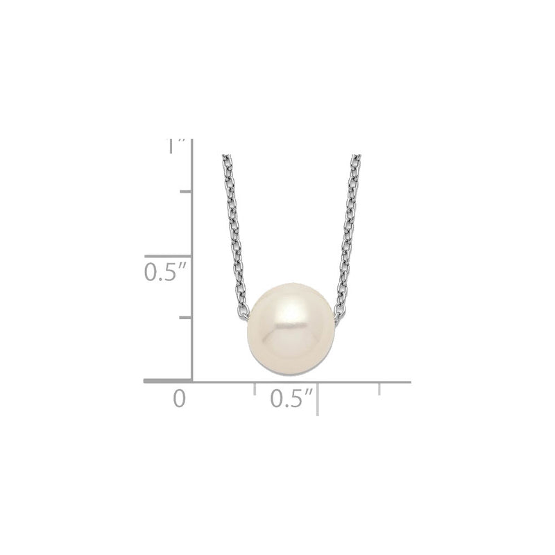 Freshwater Pearl Necklace (Silver) scale  - Popular Jewelry - New York