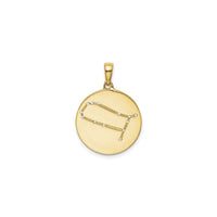 Gemini Zodiac Constellation Medal (Silver) front - Popular Jewelry - New York