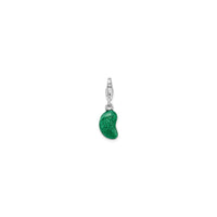 Green Jelly Bean Pendant (Silver) reverse - Popular Jewelry - New York