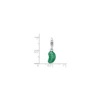 Green Jelly Bean Pendant (Silver) scale - Popular Jewelry - New York
