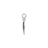 Green Leaf Enamel Charm (Silver) side - Popular Jewelry - New York
