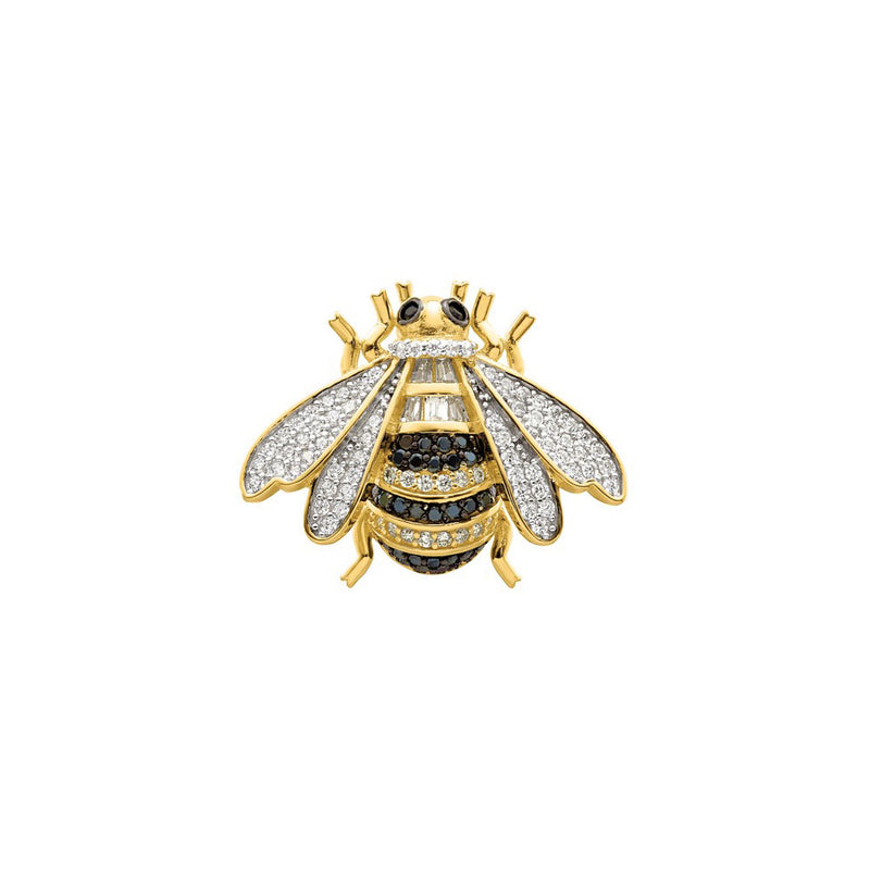 Icy Bumblebee Ring (Silver) front - Popular Jewelry - New York