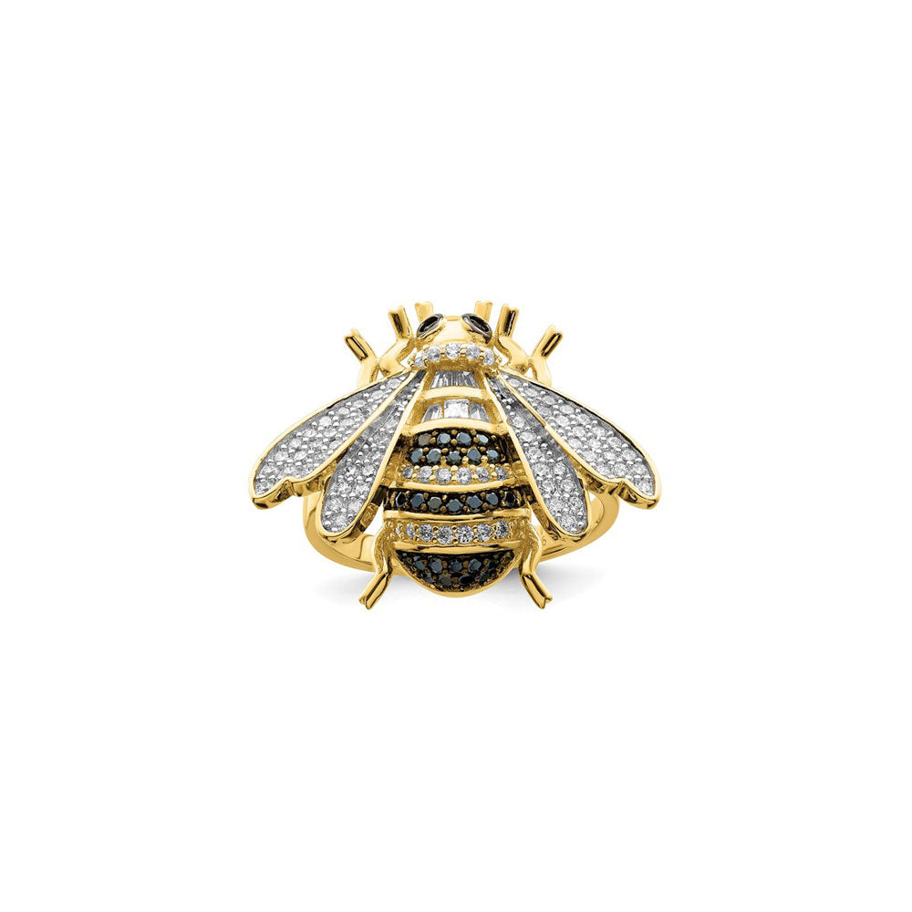 Icy Bumblebee Ring (Silver) main - Popular Jewelry - New York