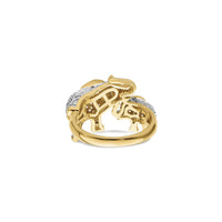 Icy Elephant Mother and Baby Ring (Silver) back - Popular Jewelry - New York