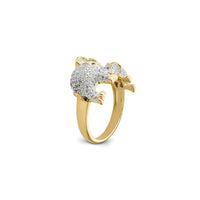 Icy Elephant Mother and Baby Ring (Silver) diagonal - Popular Jewelry - New York