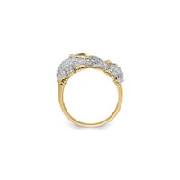 Prsten s ledovou sloní matkou a dítětem (stříbrný) - Popular Jewelry - New York