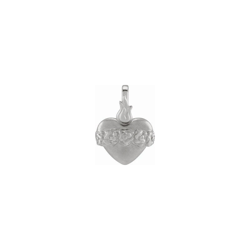Immaculate Heart of Mary Pendant (Silver) front - Popular Jewelry - New York