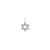Přední strana propletená přívěsek Davidova hvězda (stříbrná) - Popular Jewelry - New York