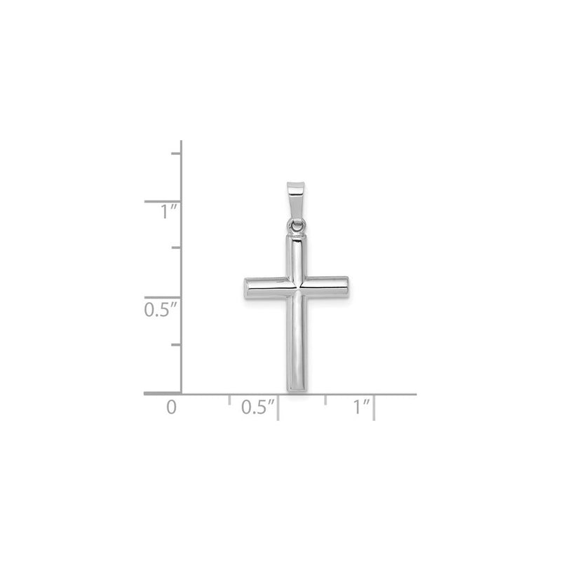 Lightweight Latin Plain Cross Pendant (Silver) scale - Popular Jewelry - New York