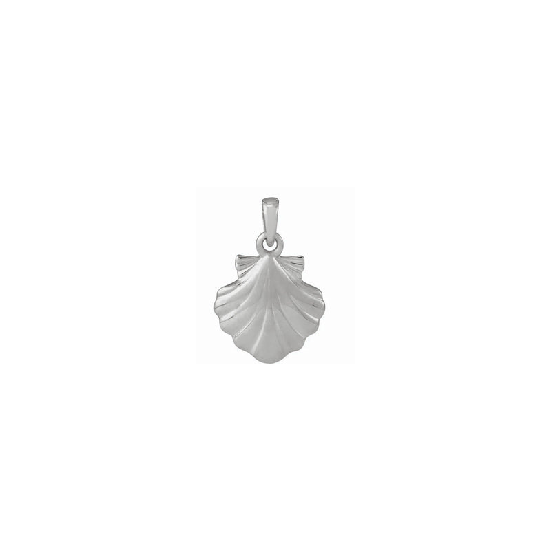 Mini Sea Shell Pendant (Silver) front - Popular Jewelry - New York
