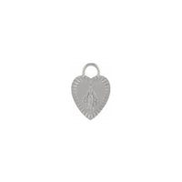 Milagro nga Heart Medal Pendant (Silver) atubangan - Popular Jewelry - New York