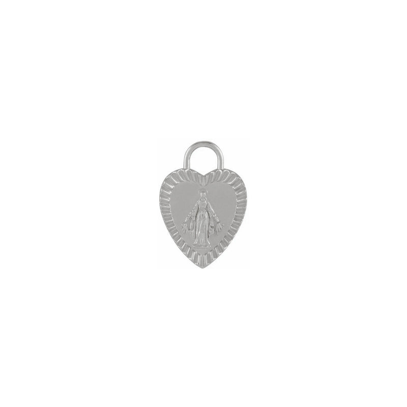 Miraculous Heart Medal Pendant (Silver) front - Popular Jewelry - New York