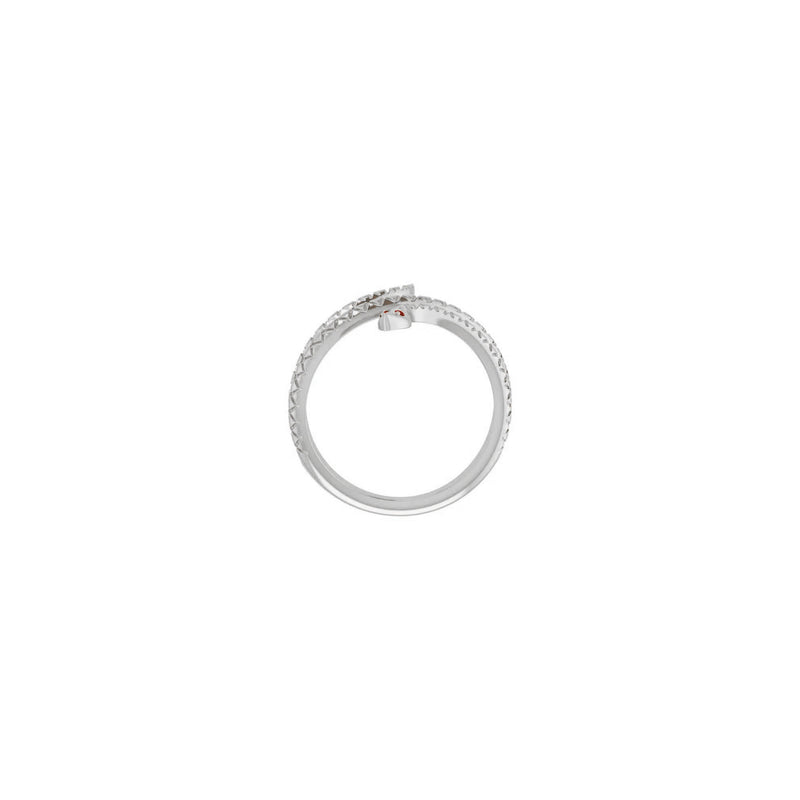 Mozambique Garnet Eye Snake Ring (Silver) setting - Popular Jewelry - New York