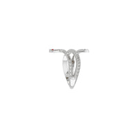 Mozambique Garnet Eye Snake Ring (Silver) side - Popular Jewelry - New York