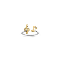 Music Notes Open Ring (Silver) main - Popular Jewelry  - New York