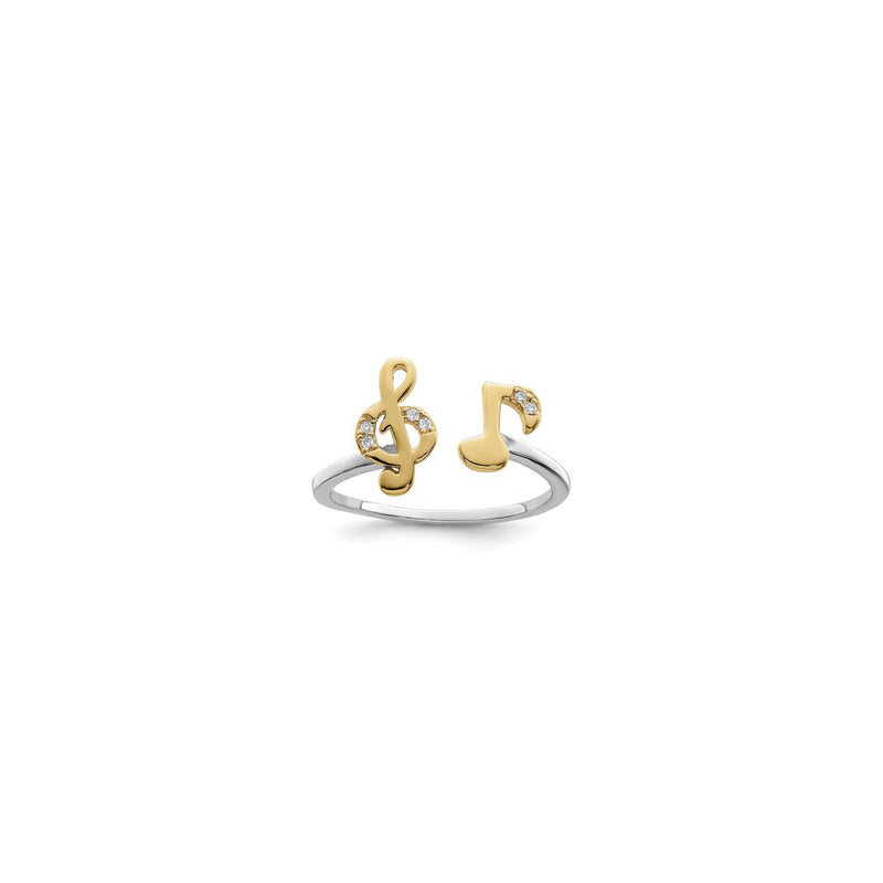 Music Notes Open Ring (Silver) main - Popular Jewelry  - New York