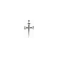 Nail Cross Pendant (Silver) front - Popular Jewelry - New York