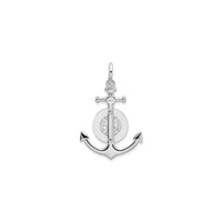 Nautical Compass Anchor Pendant (Silver) back - Popular Jewelry - New York