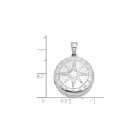 Nautical Compass Locket (Silver) scale - Popular Jewelry - Njujork