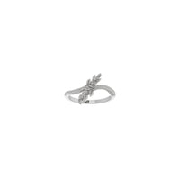 Olive Branch Bypass Ring (Silver) front - Popular Jewelry - New York