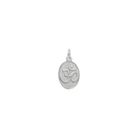 Om Symbol Oval Pendant (Silver) front - Popular Jewelry - New York