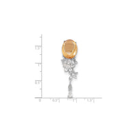Orange Gemstone Magic Wand Charm (Silver) scale - Popular Jewelry - New York