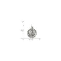 Skala Pingat Pepejal Bulat Antik Our Lady of Fatima (Perak) - Popular Jewelry - New York