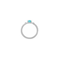 Oval Turquoise Double Snake Ring (Silver) - Popular Jewelry - New York