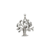 Oxidized Marcasite Tree Pendant (Silver) back - Popular Jewelry - New York