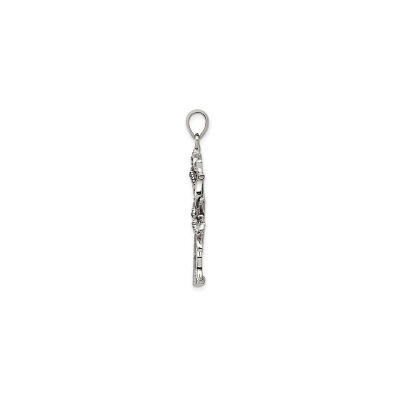 Oxidized Marcasite Tree Pendant (Silver) side - Popular Jewelry - New York