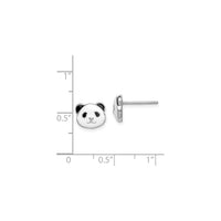Panda Medvjedić Face Emajl Naušnice (srebrna) ljestvica - Popular Jewelry - New York