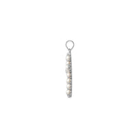 Pearl Cross Pendant (Silver) side - Popular Jewelry - နယူးယောက်