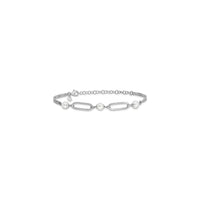 Бисерна спајалица наруквица (сребрна) предња - Popular Jewelry - Њу Јорк
