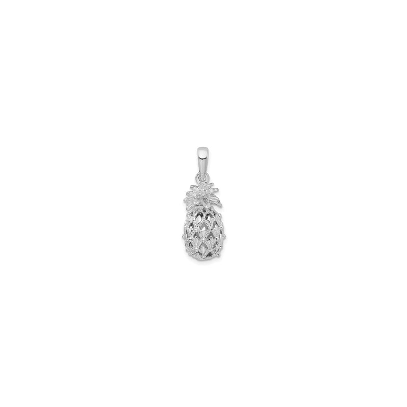 Pineapple 3D Pendant (Silver) front - Popular Jewelry - New York