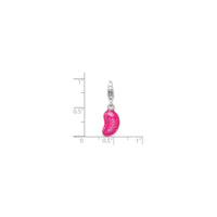 Pink Jelly Bean Pendant (Silver) scale - Popular Jewelry - New York