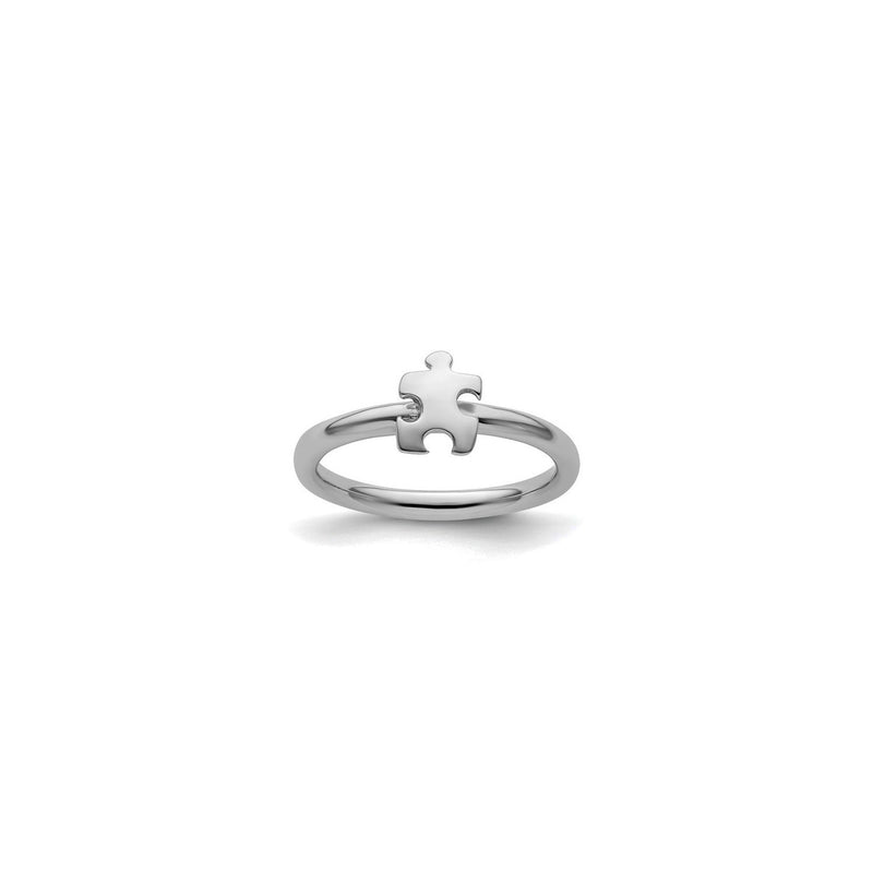 Puzzle Piece Ring (Silver) main - Popular Jewelry - New York