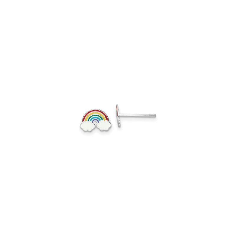 Rainbow Post Earrings (Silver) main - Popular Jewelry - New York