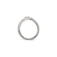 Red-Eyed Wrapping Snake Ring (Silver) setting - Popular Jewelry - New York