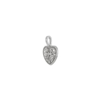 Religious Cross Heart Pendant (Silver) diagonal - Popular Jewelry - Ne w York