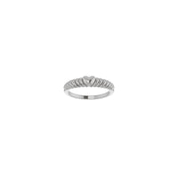 Rope Heart Dome Ring (Silver) front - Popular Jewelry - New York