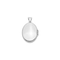 Saint Michael Oval Photo Locket (Silver) back - Popular Jewelry - New York