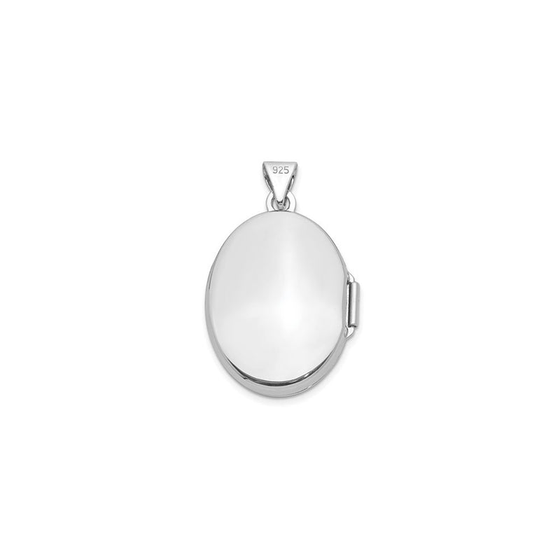 Saint Michael Oval Photo Locket (Silver) back - Popular Jewelry - New York
