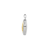 Upande wa Saint Michael Oval Photo Locket (Fedha) - Popular Jewelry - New York