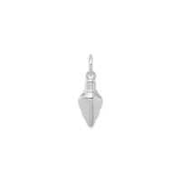 半 3-D 箭头吊坠（银色）正面 - Popular Jewelry  - 纽约