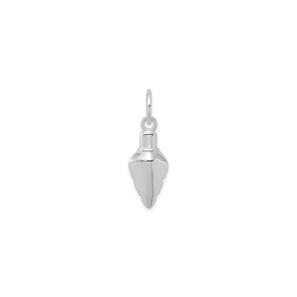 Semi 3-D Arrow Head Pendant (Silver) front - Popular Jewelry - New York