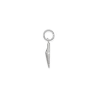 半 3-D 箭头吊坠（银色）侧 - Popular Jewelry  - 纽约