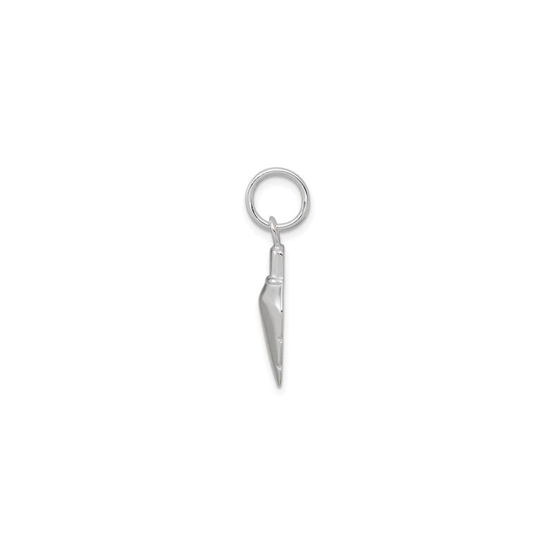 Semi 3-D Arrow Head Pendant (Silver) side - Popular Jewelry - New York