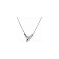 Shark Tooth Necklace (Silver) front - Popular Jewelry - New York