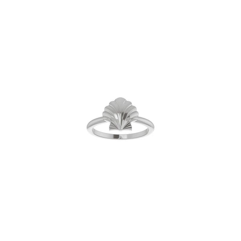 Shell Stackable Ring (Silver) front - Popular Jewelry - New York
